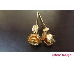 شاخه گل روکش طلا